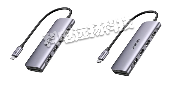 绿联集线器,加拿大集线器,6合1 4K HDMI USB C集线器,加拿大UGREEN